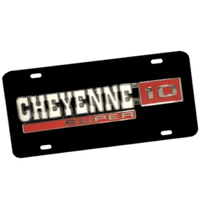 1972 Cheyenne Super 10 Classic Truck Emblem Design Aluminum License Plate - Picture 1 of 3