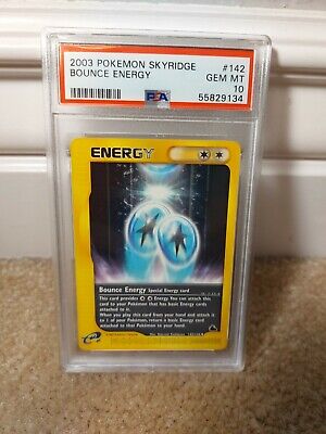 Psa 10 Gem Mint 2003 Pokemon Skyridge Set Bounce Energy Card 142/144