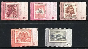 Australian 2009 Australia's Favourite Stamp, set of 5 S/A stamps, used - Bild 1 von 1
