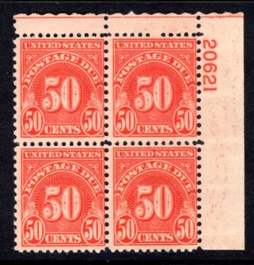 US #J86 Mint MNH Postage Due Plate Block, Wet Printing - Picture 1 of 1