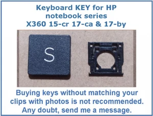 Keyboard KEY for HP notebook series X360 15-cr 17-ca & 17-by laptop NON-BACKLIT - Picture 1 of 11