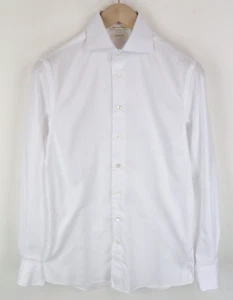 SUITSUPPLY Traveller Men Shirt 37 Extra Slim White Pure Cotton Cutaway Formal - Picture 1 of 8