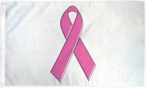 Drapeau ruban rose cancer du sein 3x5 drapeau ruban rose drapeau survivant cancer du sein