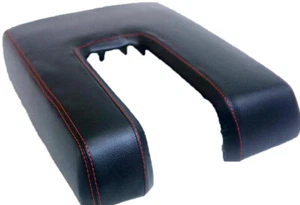 Fits 14-19 Toyota Tundra Real Leather Center Console Lid Cover w/Red Stitch - Bild 1 von 6