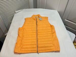 NWT $200.00 Peter Millar Mens Crown Elite Light Vest Golden Rays Orange XL