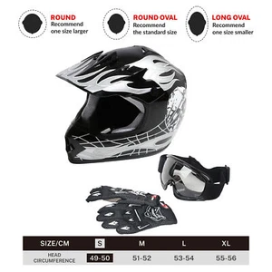 DOT Youth Helmet Child Kids Motorcycle Full Face Offroad Dirt Bike ATV S M L XL - Picture 1 of 66