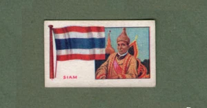 SIAM Thailand alte 1930 Zigarettenart Trade Card RAR Flagge von Siam #004a - Bild 1 von 2
