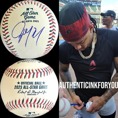 KETEL MARTE SIGNED 2025 ALL STAR GAME BASEBALL W/ EXACT VIDEO PROOF DBACKS ASG - Image 1 of 3