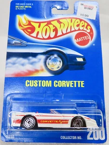 Corvette personalizado Hot Wheels #200 de colección - tarjeta azul - con carcasa de almeja - Imagen 1 de 4