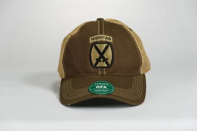 Gorra Trucker 10th Mountain Division Parche Bordado Olive Drab Legacy Marca Foto 1 de 3