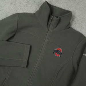 Ohio State Buckeyes Jacket Womens L Gray Full Zip Columbia Give and Go Fleece - Picture 1 of 15