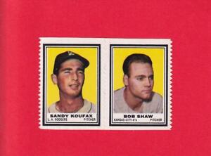 1962 Topps Stamp Panel #104 Sandy Koufax/Bob Shaw EX Excellent #29453