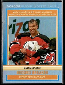 Martin Brodeur 2009-10 O-Pee-Chee Record Breakers #RB8
