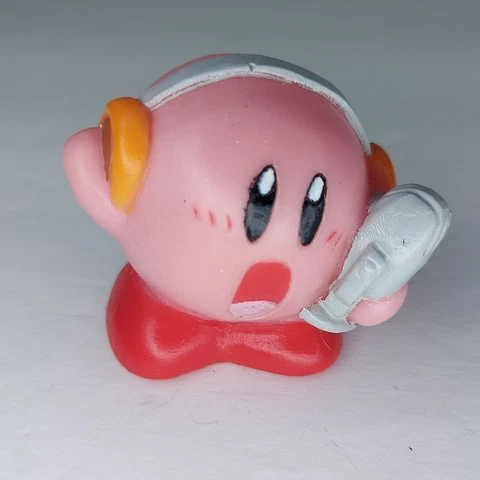 1996 Kirby Finger Puppet 1.25" Mic Mike Kirby Figure Nintendo Bandai Cover