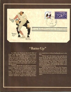 Norman Rockwell a "Batter Up" #855 Sandlot Baseball Game Cover Insert 11"X9 1/2" - Picture 1 of 2
