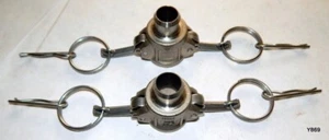2 QTY Female Stainless Steel Cam Lock Fittings 21041 - Picture 1 of 4