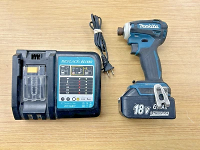 Destornillador de impacto inalámbrico sin escobillas Makita XDT19 18V con batería y cargador de 6,0 AH Foto 1 de 4