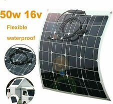 Solar Panel 50w 12v Portable Charger 5v Usb For Phone 12v Rv Waterproof Flexible