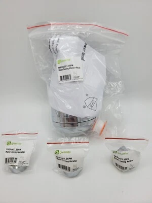 New Greenlite Water Saving Low-Flow Fixed Silver Tone Shower Head 1.5 GPM - Image 1 of 4