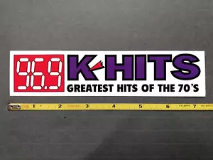 96.9...K-HITS...Greatest Hits of the 70's..Vintage Arizona Radio Station Sticker - Picture 1 of 2