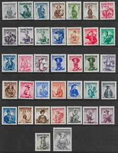 JUEGO DE 37 TRAJES PROVINCIALES AUSTRIA SG1108/44 1948-52 MNH - Imagen 1 de 1
