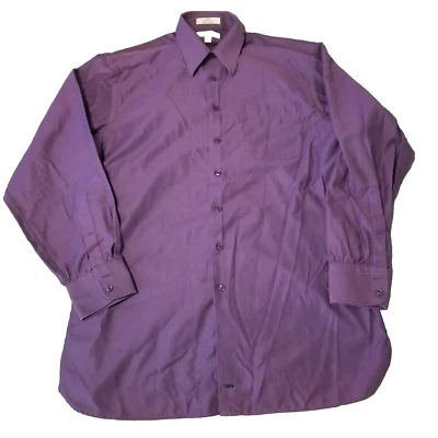 Camisa de vestir John W Nordstrom para hombre talla 16-35 púrpura manga larga con botones Foto 1 de 4