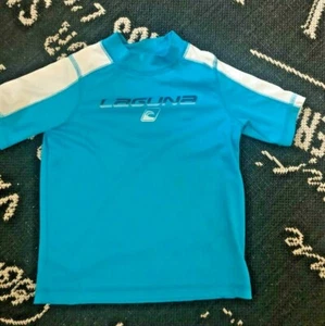 Unworn LAGUNA 4T Aqua Blue White RASH GUARD Swim Top S/S Surf Shirt Toddler - Picture 1 of 6