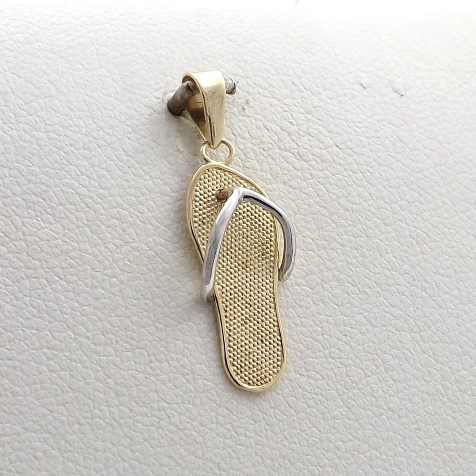 Jacmel Mauricio Oro 14k Chancla Sandalia Playa Zapato Dije Colgante JCM Nuevo Foto 1 de 4