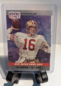 1990 Pro Set — Joe Montana — Super Bowl MVP’s XXIV Insert - Picture 1 of 2