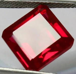 Gemas sueltas cuadradas naturales de 6,00 quilates Mogok sangre roja rubí certificado 10x10 mm - Imagen 1 de 3