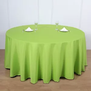 5 Pack APPLE 120 Inch ROUND TABLECLOTHS Wedding Decorations Party Table Covers - Picture 1 of 8