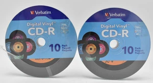Verbatim Digital Vinyl CD-R 700MB 52X 80 Min - 2 10-Packs (20 Total) - Sealed - Picture 1 of 2