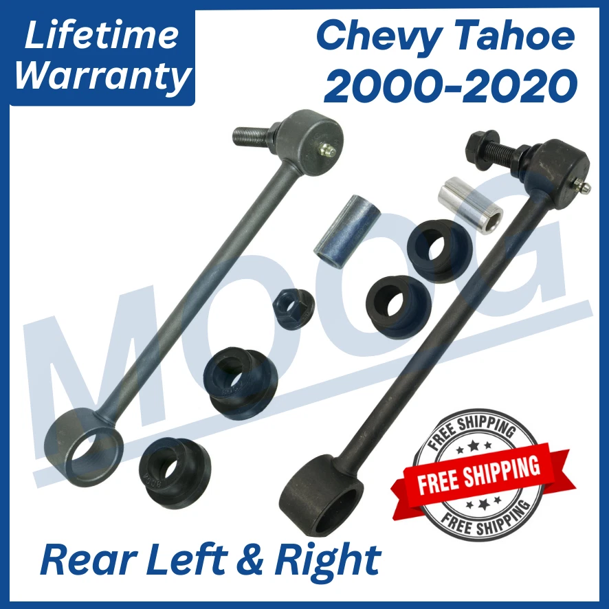 Par de eslabones de barra estabilizadora trasera MOOG OEM para Chevy Tahoe 2000-2020 garantía de por vida Foto 1 de 4