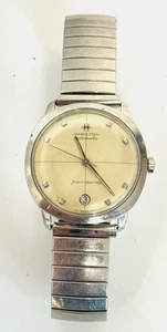 HAMILTON Pan-Europ Automatik Edelstahl Herrenuhr & Band funktioniert Vintage - Bild 1 von 5