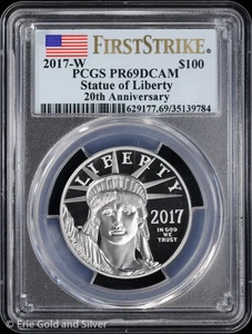 2017-W $100 Proof 1 oz Platinum Eagle PCGS PR 69 DCAM | First Strike 20th Anniv - Picture 1 of 4