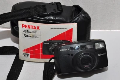 Pentax IQZoom 140 35mm  Film Camera Multi AF Tested w case, manual - Nr Mint - Image 1 of 4