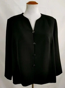 Le Suit Damen Sakko Gr. 24 W Langarm Karriere Büro Business Schwarz Blazer - Bild 1 von 8