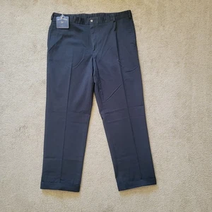 Bill's Khakis M2 Plain Front Classic Fit Pants Black Twill Size 42 Cuffed - Picture 1 of 10