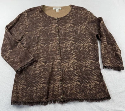 Suéter Coldwater Creek Marrón Mujer Talla L Algodón Cachemira Mezcla Lana Usado en Excelente Condición Foto 1 de 4