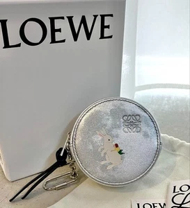 LOEWE × Suna Fujita Bunnies Cookie Coincase Silver Used w/Dust Bag,warranty card - Picture 1 of 12