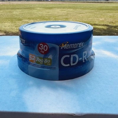Memorex Music CD R 52X 80 Minute 700MB Computer 30 Pack Factory Sealed NEW - Image 1 of 4