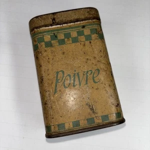 Antique Poivre Pepper Tin Decor France - Picture 1 of 9