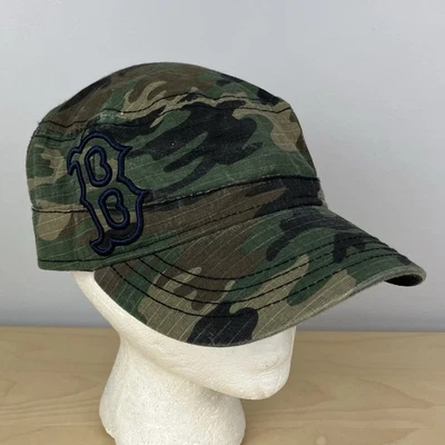New Era Boston Red Sox MLB Women’s Army Cadet Hat Green Brown Camouflage Cap - Image 1 of 4