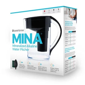 Santevia MINA Alkaline Pitcher-Black - Picture 1 of 4