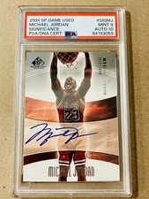 Michael Jordan 2004-05 UD SP Game Used Significance ON CARD Auto /100 PSA 9 10