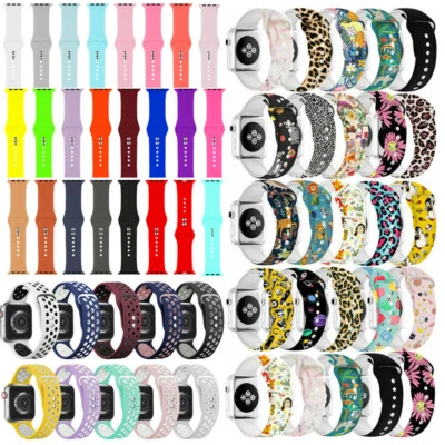 Silicone Bracelet Montre Pour For Apple Watch 7 6 SE 54321 For iWatch Ceinture