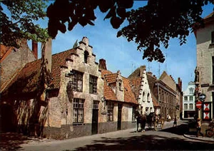 Pferde Kutsche Fuhrwerk Motiv-AK Kutschen & Gespann, BRUGGE Ansichtskarte AK - Picture 1 of 2