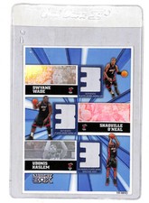 2005-06 Topps Luxury Box Dwayne Wade Shaquille O’Neal Haslem Test Proof Card