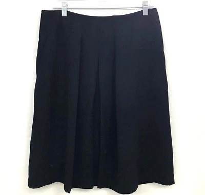 Vince Midi 裙女式 8 黑色中长倒褶口袋拉链 265 美元 — 第 1/4 张图片