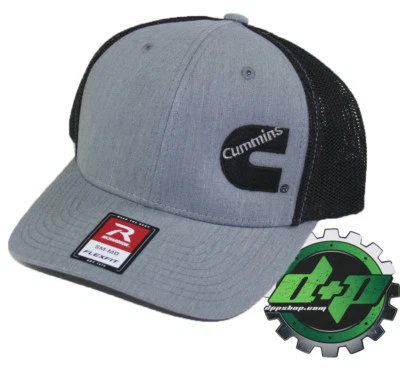 Cummins trucker hat richardson light denim Gray Black mesh flex fit sm/md - Image 1 of 2